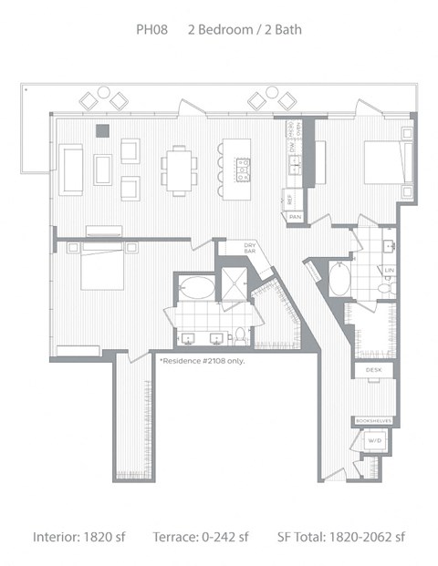 PH08 2 bedroom 2 bath at Stanza Little Italy, San Diego, CA, 92101